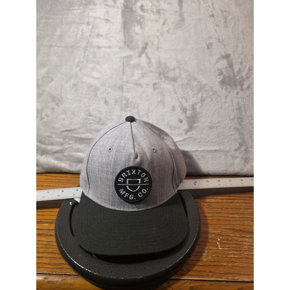 Brixton MFG Co Snapback Hat‎ Gray Black Adjustable Trucker Skate Streetwear Cap